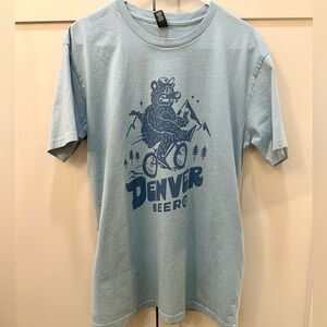 Blue Graphic T-Shirt Denver Beer Co. -L